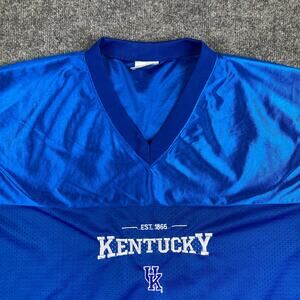 Kentucky Wildcats Jersey Shirt Mens XXL Blue BBS V-Neck Mesh Team NCAA Top